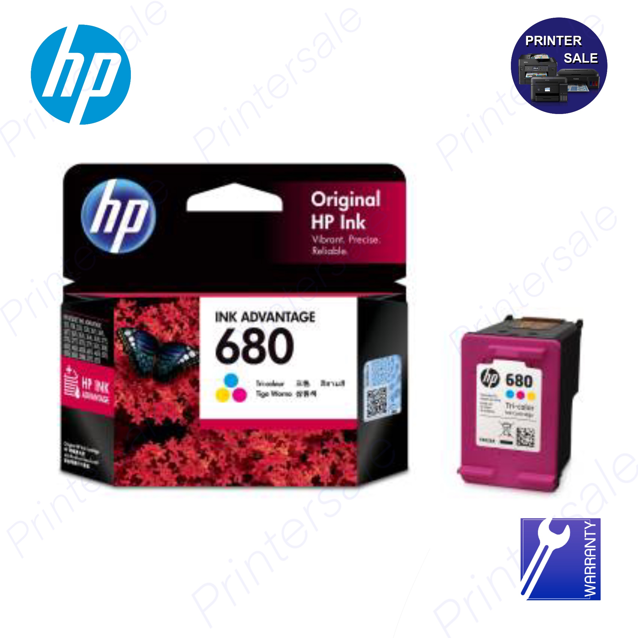 HP 680 แท้ ดำ(F6V27AA) / สี(F6V26AA) / ดำ+สี ส่งเร็ว สินค้าอยู่หน้าร้าน ...