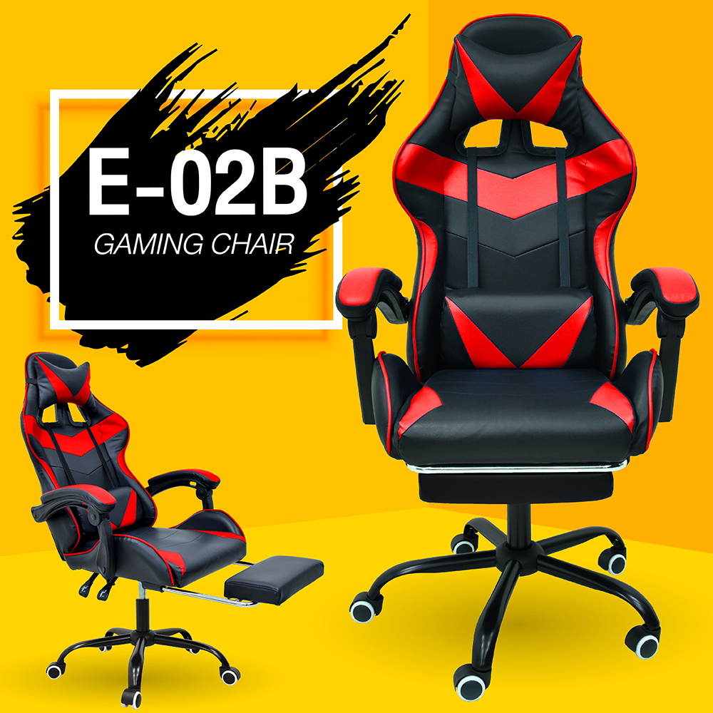 Raching Gaming Chair  เก้าอี้เกมส์ เก้าอี้เล่นเกม เก้าอี้เกมมิ่ง เก้าอี้คอเกม BG Furniture รุ่น E-02B