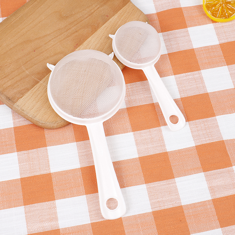 [Sirola] Kitchen Handheld Plastic Screen Mesh Tea Leaf Strainer Flour Sieve Colander