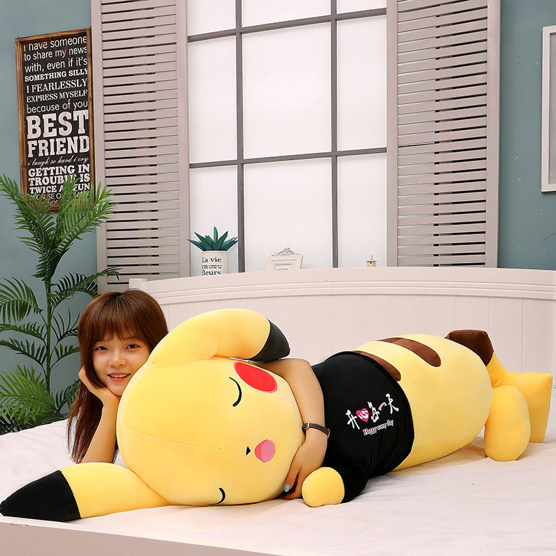 น่ารัก Pikachu ตุ๊กตาของเล่นตุ๊กตาบีคาชูนอนหมอนตุ๊กตาตุ๊กตาที่จะส่งสาวของขวัญวันเกิด