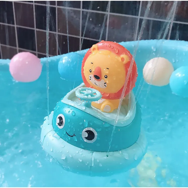 HOT HOT❆ JN4 ของเล่นในน้ำ สิงโตขับเรือ กระต่ายขับเรือ ของเล่นอาบน้ำ ในสระน้ำ พ่นน้ำได้ สำหรับเด็ก