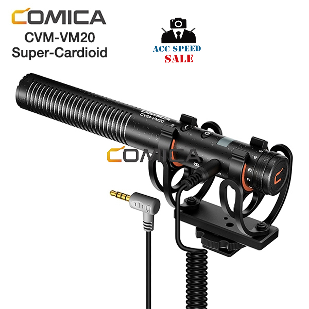 ไมโครโฟน Comica CVM-VM20 Shotgun Microphone สำหรับ Video สมาร์ทโฟน กล้องDSLR