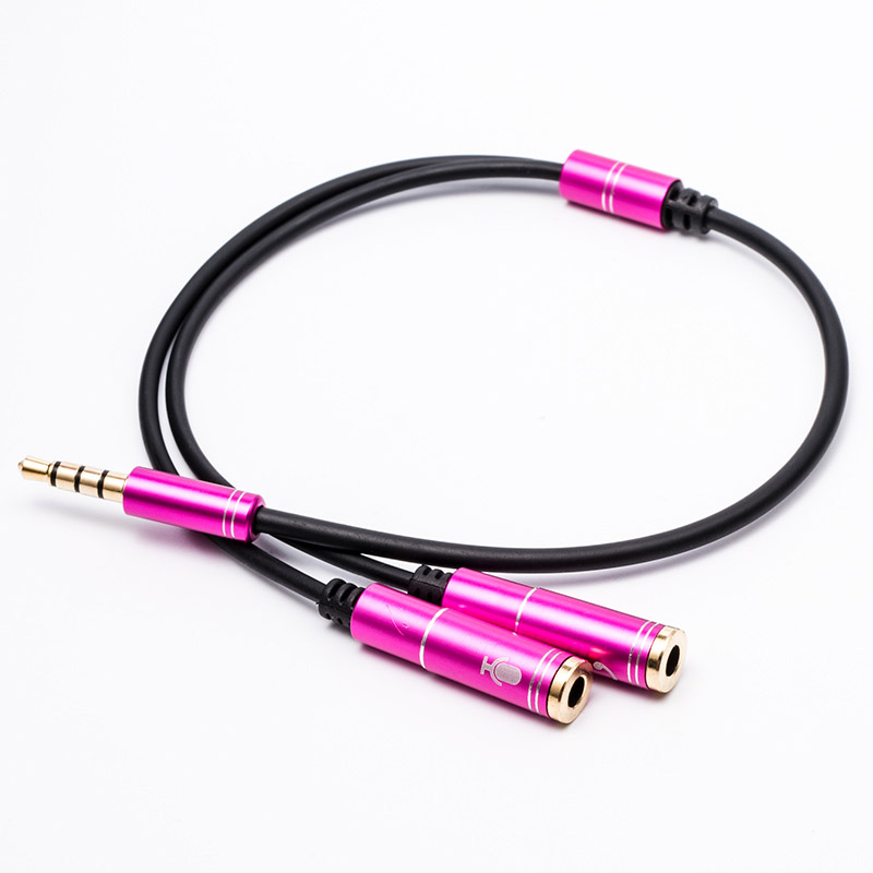 3.5mm Audio Splitter Cable AUX Stereo 1 Male to 2 Female H Puket Stores