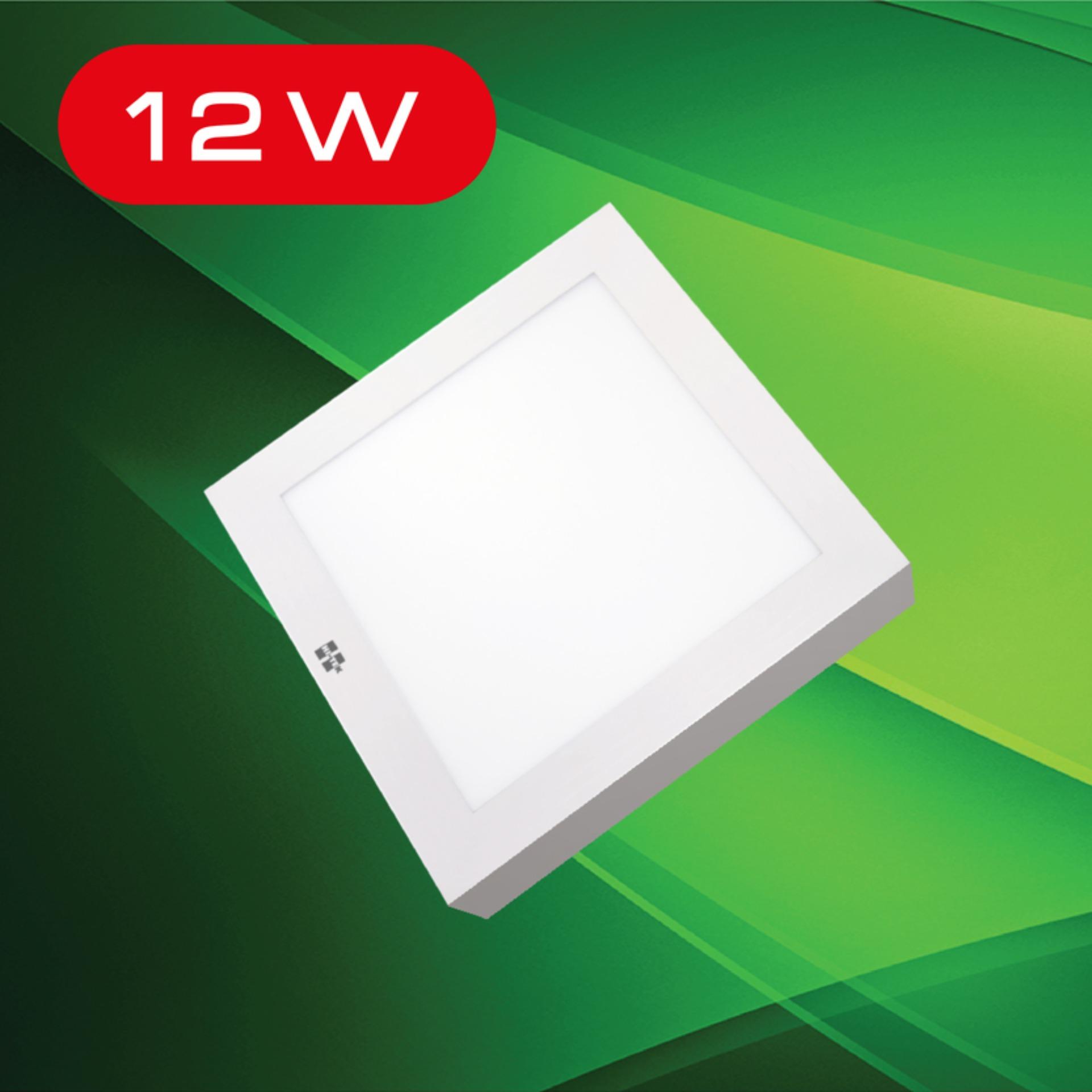 HI-TEK โคมดาวไลท์ LED PANEL แบบติดลอย ทรงเหลี่ยม 12W แสงนวล