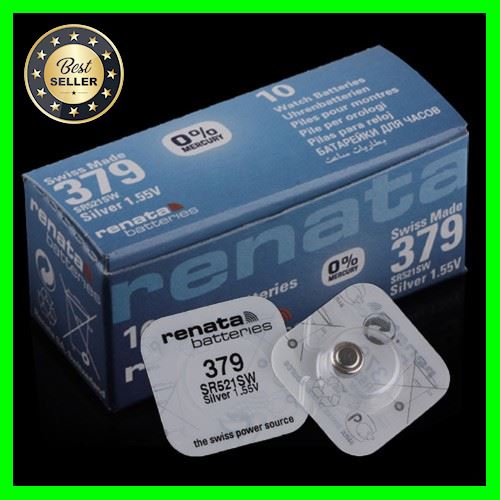 ถ่านกระดุม Renata ถ่าน ของแท้ 1.55V made in Swiss SR521SW 379 ( จำหน่ายยกกล่อง มี 10 เม็ด) แฟชั่น ผู้หญิง เดินทาง นาฬิกา ท่องเที่ยว ผ้าพันคอ เสื้อ กางเกง รองเท้า กระเป๋า ออกกำลังกาย ฟิตเนต ฟิตเนส