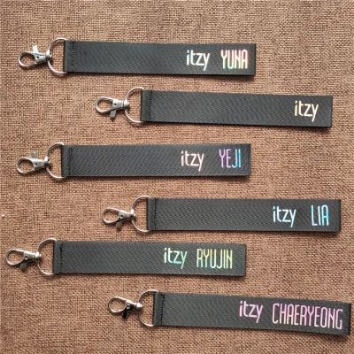 Kpop ITZY keychain lanyard for mobile phone bags backpack pendant Kpop ITZY Key chain high quality lanyard Hang buckle