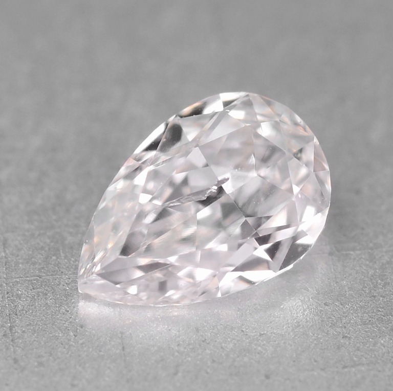 Fancy Pink Diamond 0.09 cts Pear Shape Loose Diamond Untreated Natural Color