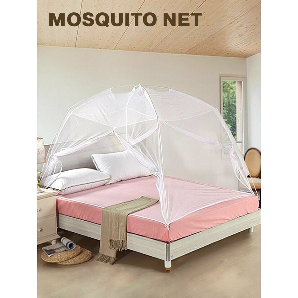 HOT Promotion ## มุ้งครอบกันยุง 5 ฟุต Queen Size Mosquito Net ## มุ้ง มุ้งกันยุง ชุดเครื่องนอน มุ้งคลุมเตียงเด็ก