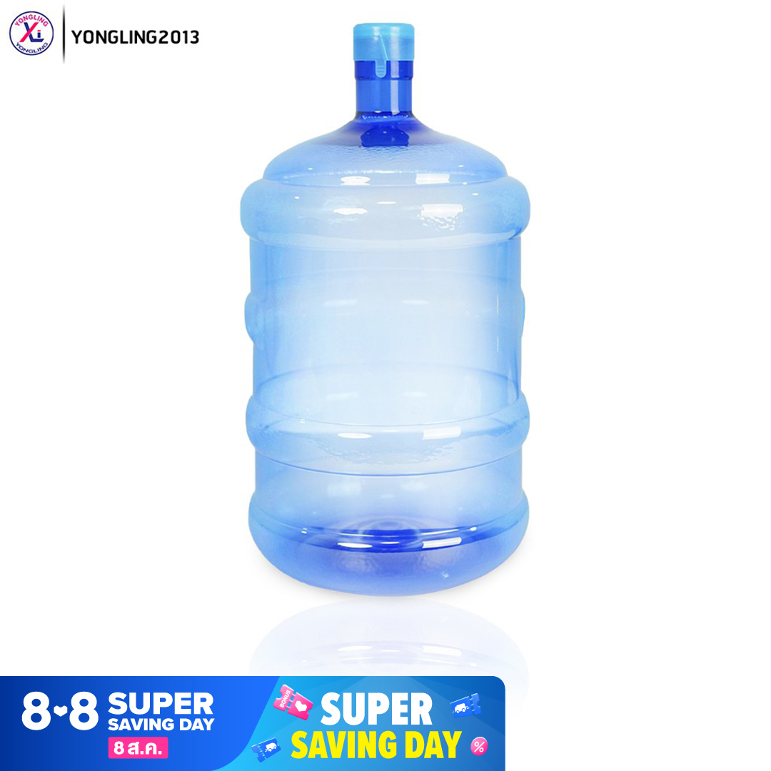 Yonglingถังฝากดฉีก ฝาตบ  1 ใบ ถังน้ำดื่ม PET ขนาด 18.9 ลิตร ถังฝาตบ สำหรับใส่น้ำดื่ม สีน้ำเงิน