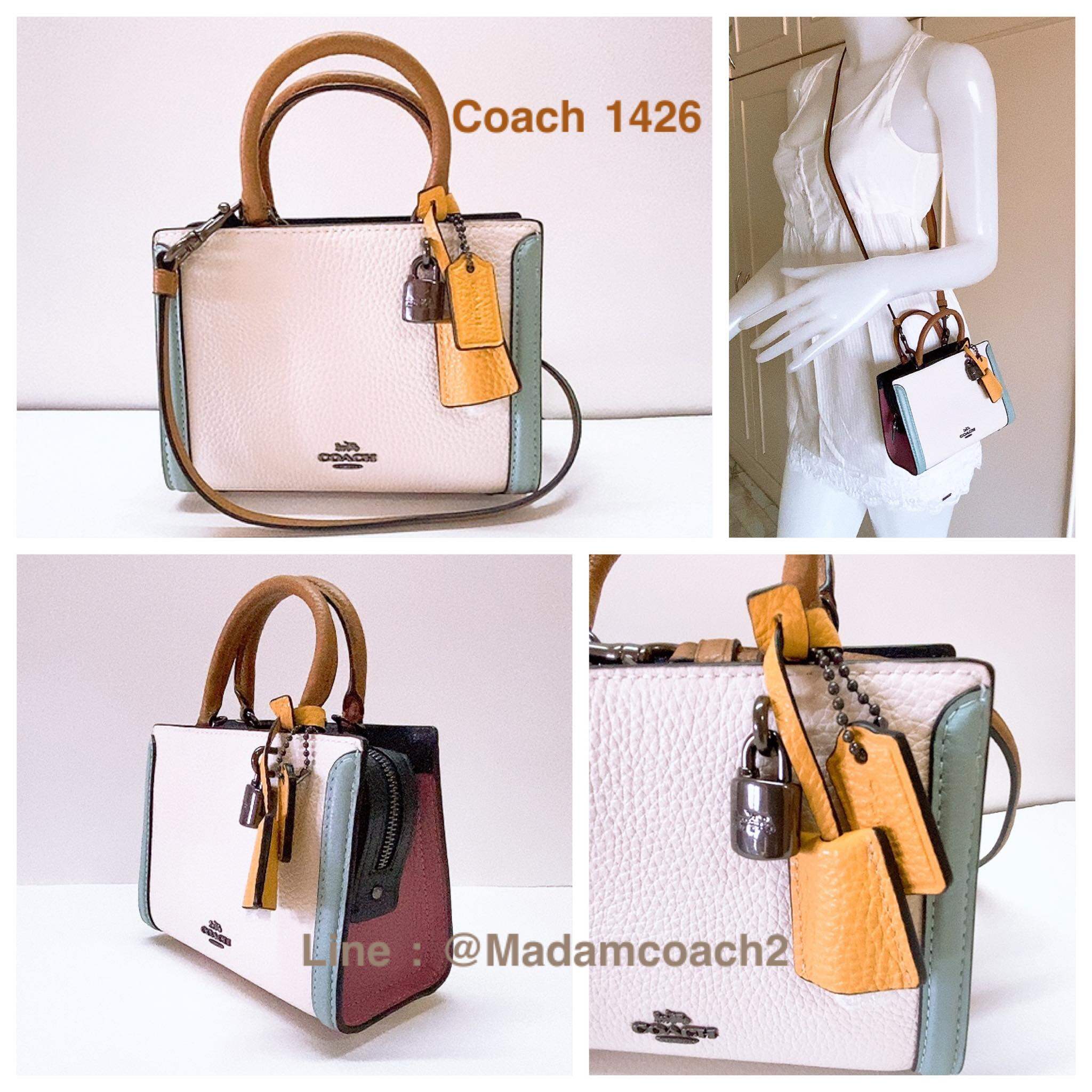 [ORIGINAL 100%] Coach 1426 Micro Zoe Crossbody In Colorblock