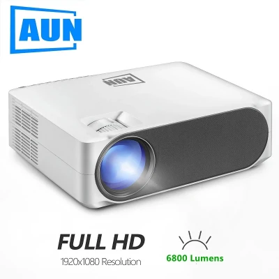 Lopburi AUN Full HD Projector AKEY6S 6800 Lumens 1920x1080P โฮมเธียเตอร์ Android 6.0 WIFI VGA 4K Video Projector โปรเจคเตอร์แบบพกพาโปรเจคเตอร์สำนักงาน