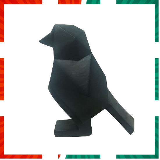 รูปปั้นโพลีเรซิ่น Bird รุ่น NY9260700-BK ขนาด 17.0 x 9.0 x 18.5 ซม. สีดำ จัดส่งพรุ่งนี้