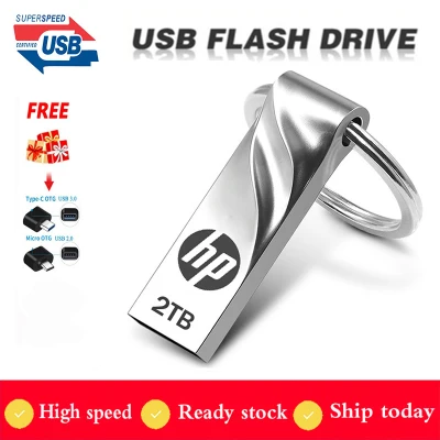 ♥Available Stock FREE COD♥Original HP Flash Disk 2TB 1TB 512GB 256GB Pendrive Metal USB Flash Drive U Disk OTG adapter