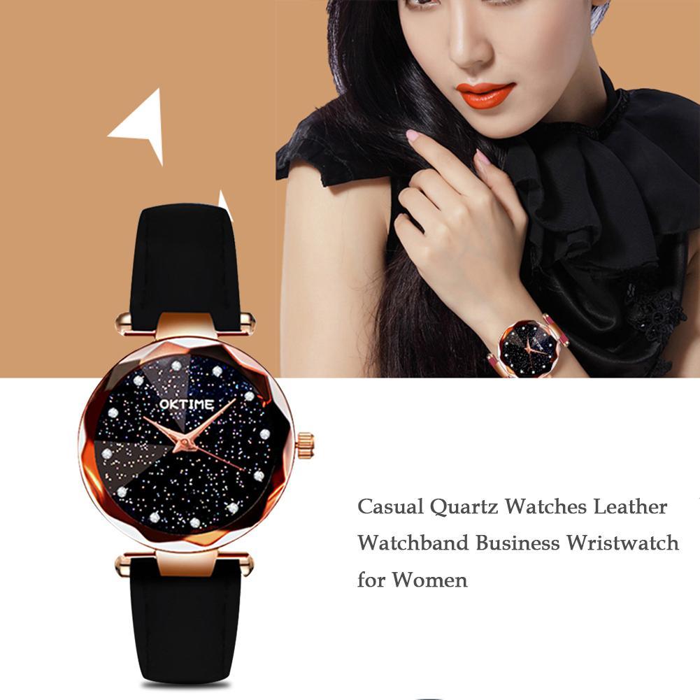 [Pinfect] แฟชั่นผู้หญิงลำลองควอตซ์นาฬิกาหนังสายนาฬิกาข้อมือธุรกิจนาฬิกาข้อมือสำหรับผู้หญิง hpz