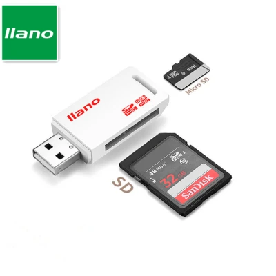 llano Card Reader CA1007 การ์ดรีดเดอร์ USB 2 in 1 TF / SD ขนาดเล็ก 2-in-1 Card Reader รองรับ TF Card และ SD Card
