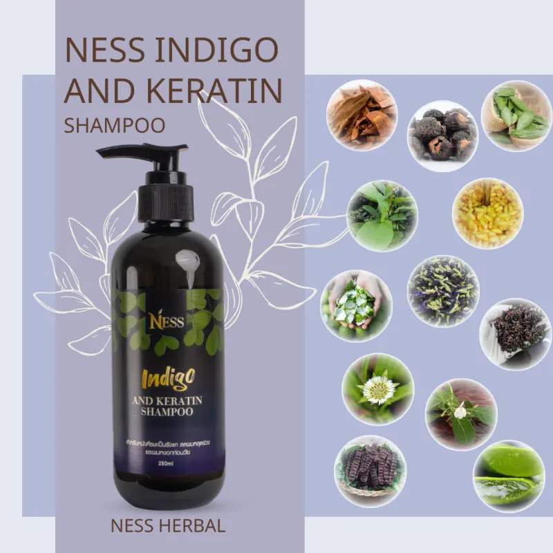 ภาพสินค้าNess Indigo And Keratin Shampoo จากร้าน Ness herbalofficial บน Lazada ภาพที่ 1