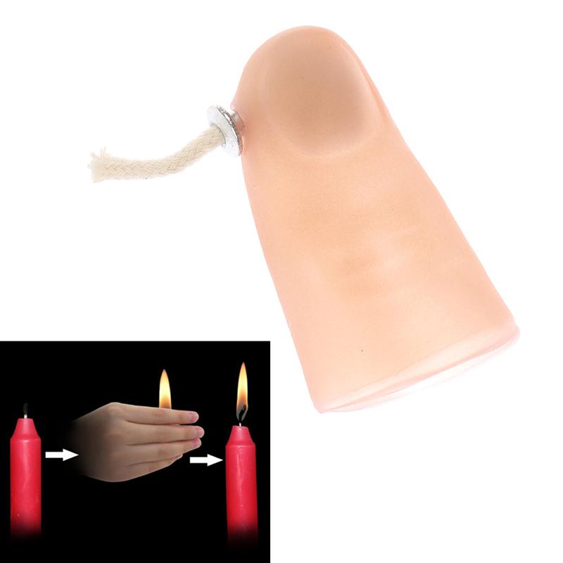 Wanglianzhon 1Pc Magic tricks prop candle flame movement fire rubber finger thumb magic