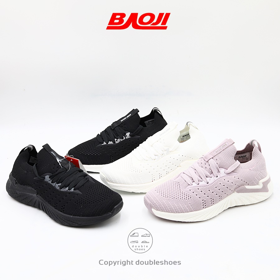 BAOJI [BJW635] ของแท้ 100% รองเท้าผ้าใบผู้หญิง รองเท้าวิ่ง รองเท้าออกกำลังกาย [สีดำ ขาว ดำขาว ม่วง]ไซส์ 37-41