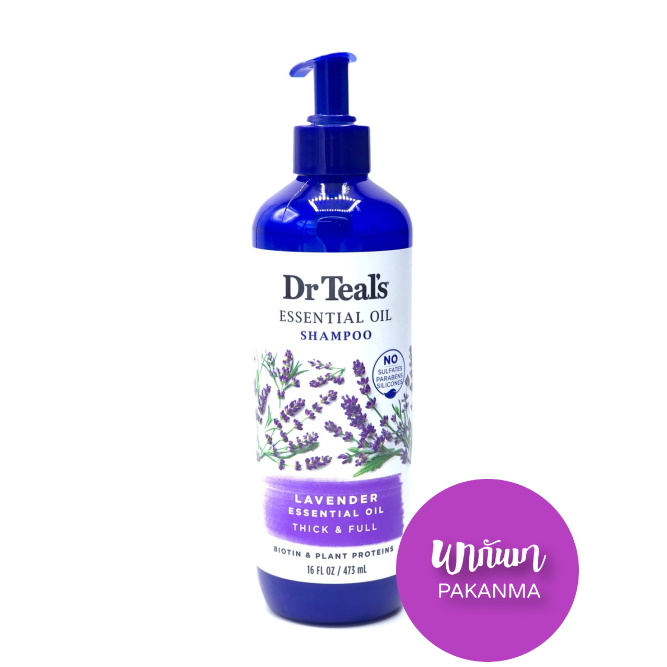 Dr Teal's Lavender Thick & Full Shampoo - 16oz 473 mL แชมพู ดร.ทีลส์ ลาเวนเดอร์ อเมริกา