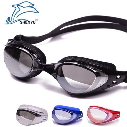 ใหม่ แว่นตาว่ายน้ำ แว่นว่ายน้ำ กันหมอก กันรังสี UV สายซิลิโคน ยืดหยุ่นได้ดี