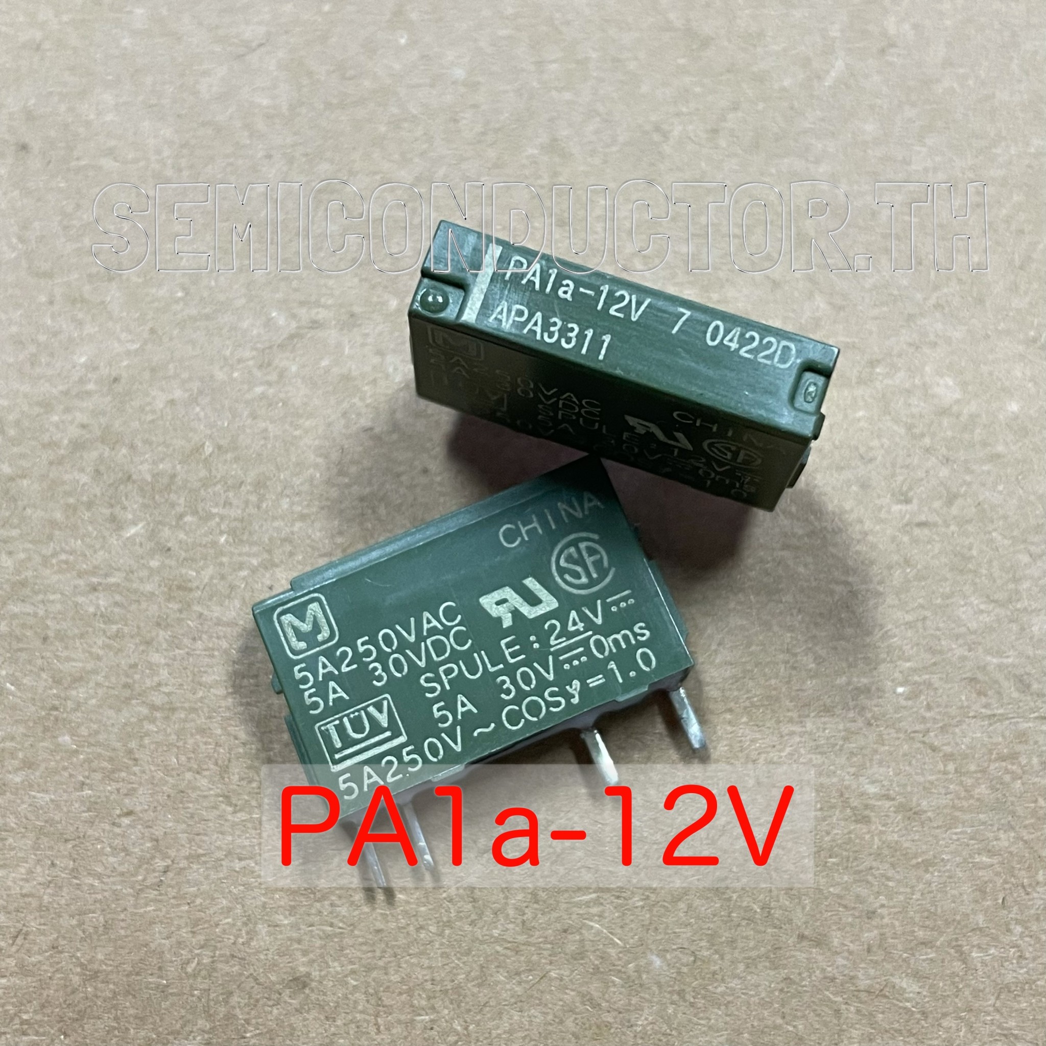 Relè Generale SPST PA1A-12V-Y1 - 12V DC, 5A - 1 Pezzo - Foto 2