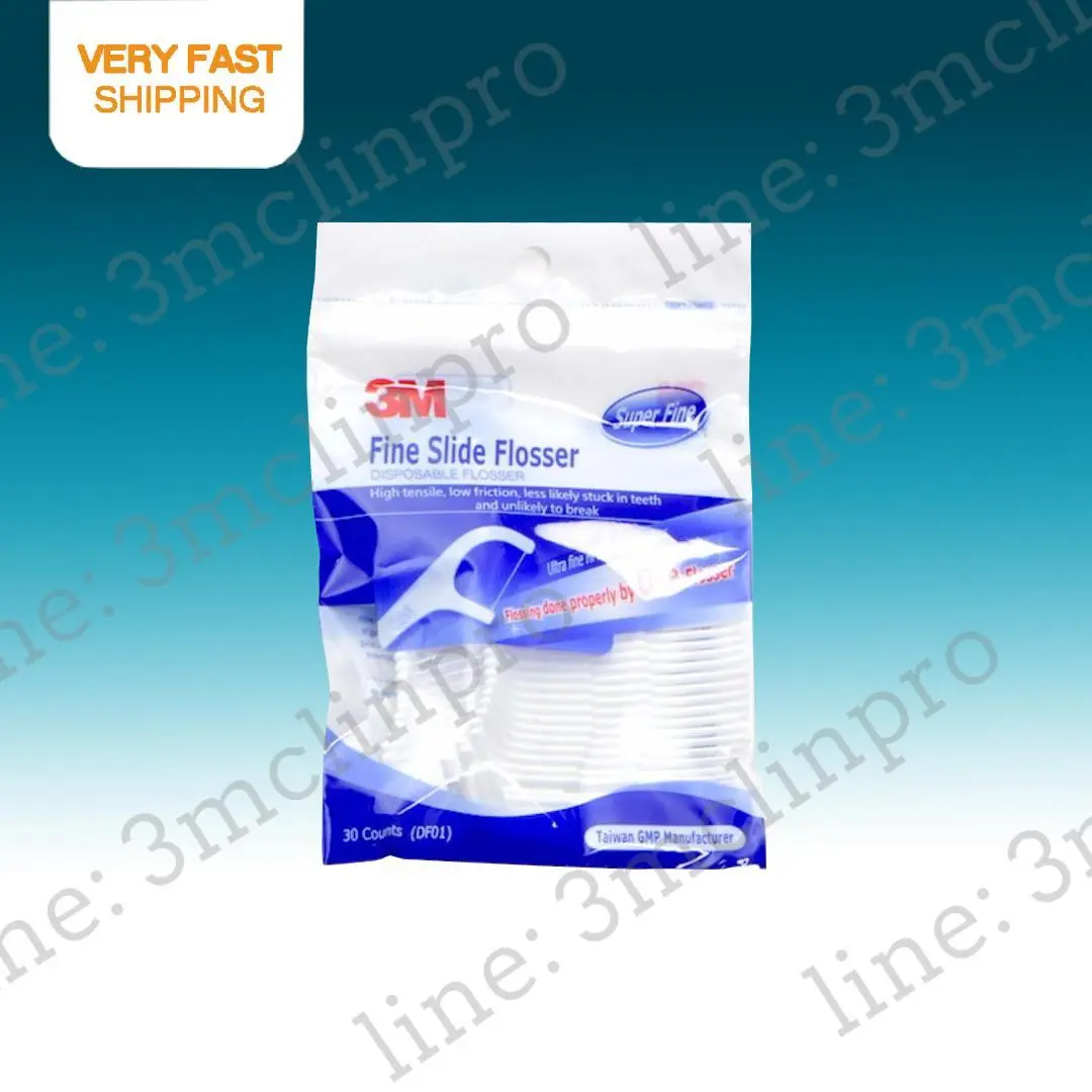 ราคาถูก ไหมขัดฟัน 3M Fine Slide Flosser super fine 30 ชิ้น