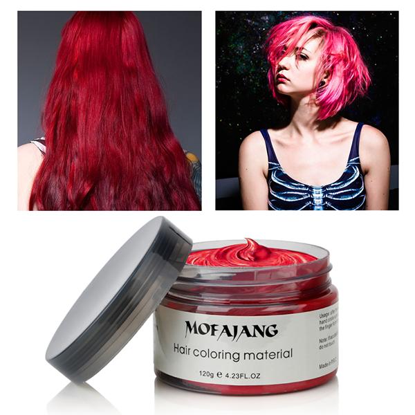 (สีแดง) แวกซ์เปลี่ยนสีผมชั่วคราว ของแท้ พร้อมส่ง Hair Color Wax
