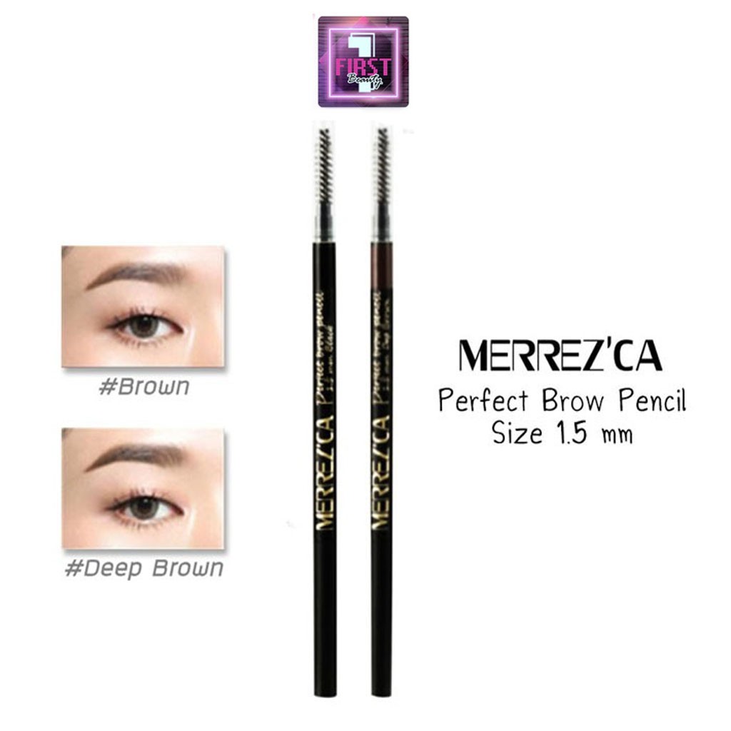 ∈  (แท้) Merrezca Perfect Brow Pencil 15mm เมอร์เรซกา เพอร์เฟค โบรว์ ดินสอเขียนคิ้ว Merrezca ที่เขียนคิ้ว