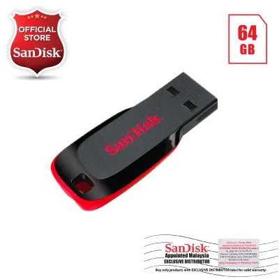 SanDisk Cruzer Blade Flash Drive 64GB USB 2.0 Pendrive CZ50
