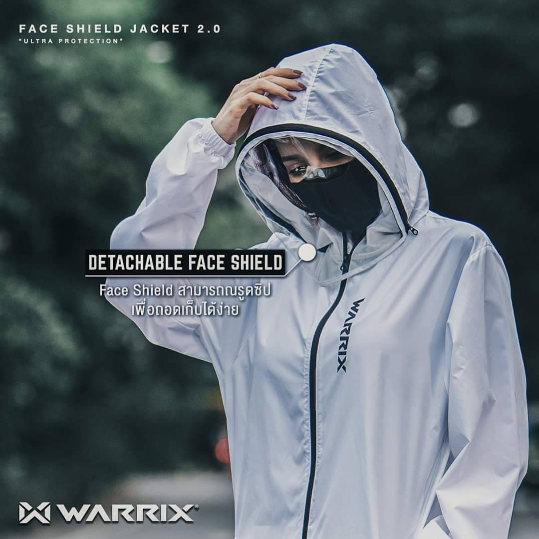 WARRIX เสื้อแจ็คเก็ต#มีเฟสชิวในตัว Warrix FaceShield 2.0 (WA-212JKACL30)