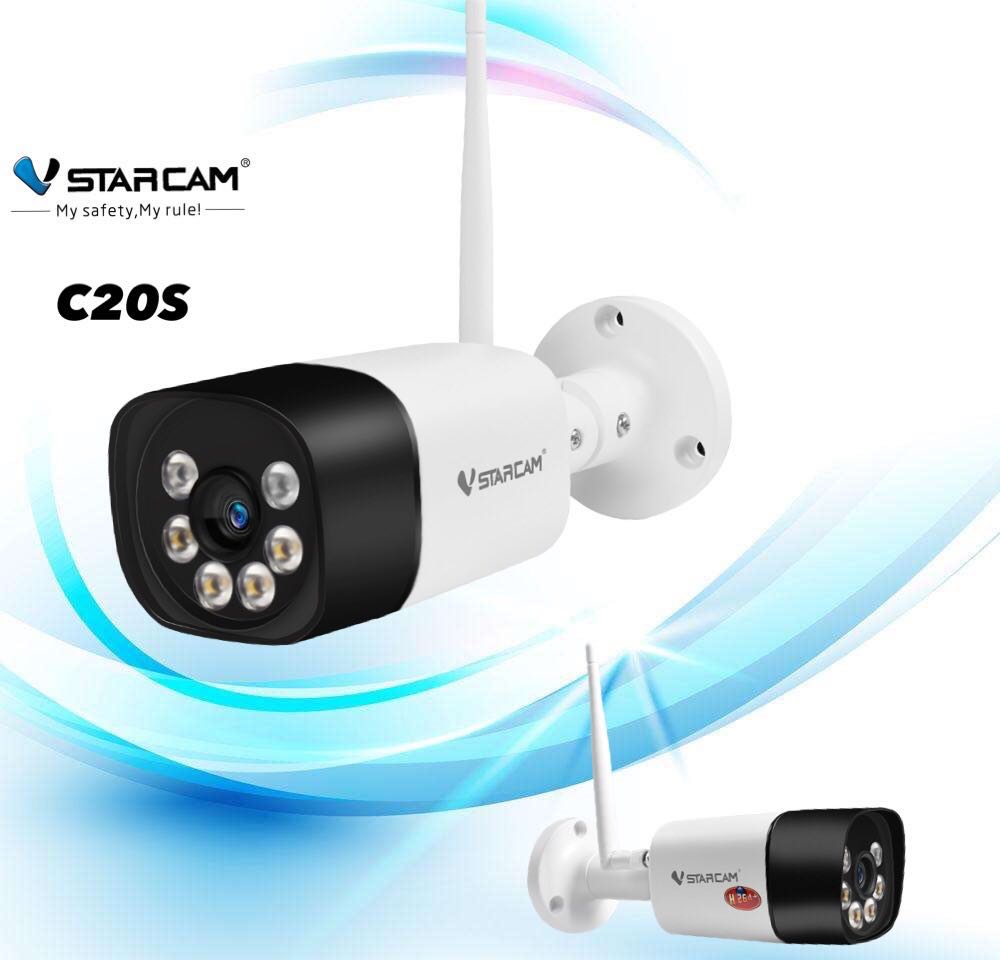 ใหม่สุด2020ของVSTARCAM C20S (2304X1296P)3 ล้านพิกเซลรองรับเมมสูงสุด265G(H264+)มีระบบ แจ้งเตือนที่เครื่องและกลางคืนภาพสี