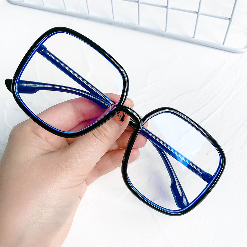 ใหม่กรอบแว่นตาป้องกันสีน้ำเงินขนาดใหญ่ แฟชั่นinsเวอร์ชั่นเกาหลีของกรอบแว่นตาใบหน้าบาง