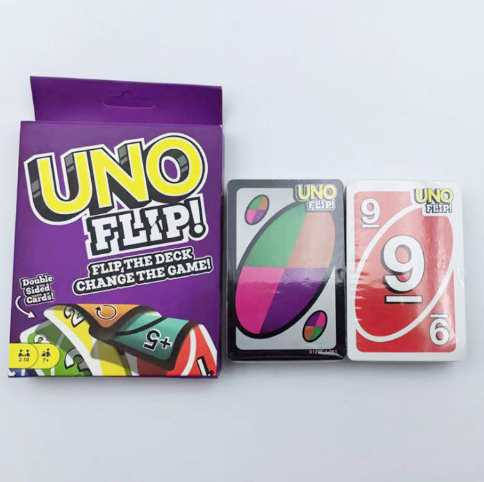 พร้อมส่ง การ์ดเกม อูโน่ UNO FLIP ไพ่อูโน่ กล่องม่วง การ์ดเกมกระดาน แบบ ...