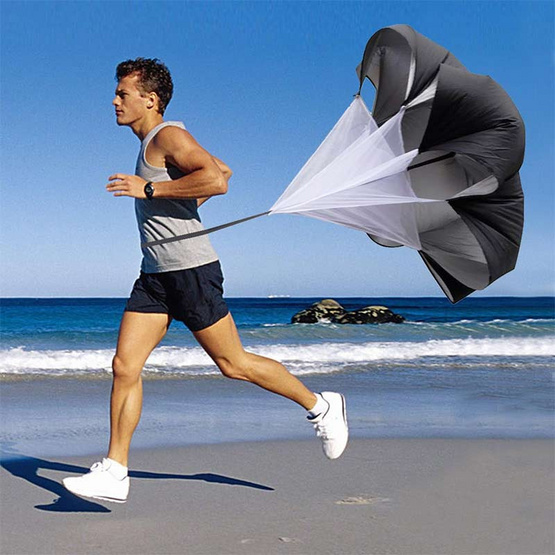 ร่มฝึกวิ่ง ร่มต้านลม ร่มช่วยฝึกวิ่ง ช่วยต้านลมเพื่อให้คุณได้ฝึกกล้ามเนื้อบริเวณขา กว้าง 1 เมตร