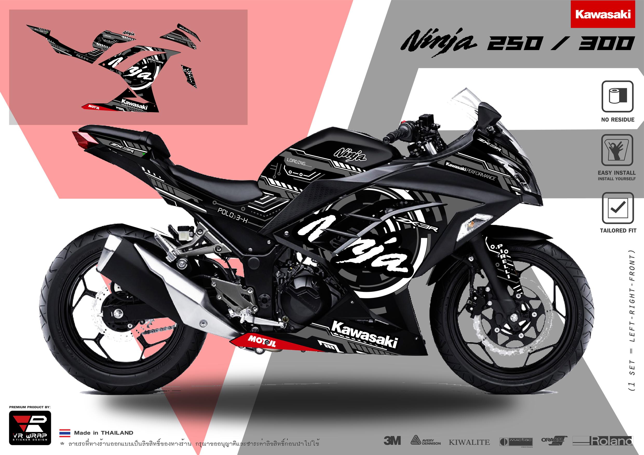สติ๊กเกอร์ Kawasaki Ninja 250 / 300