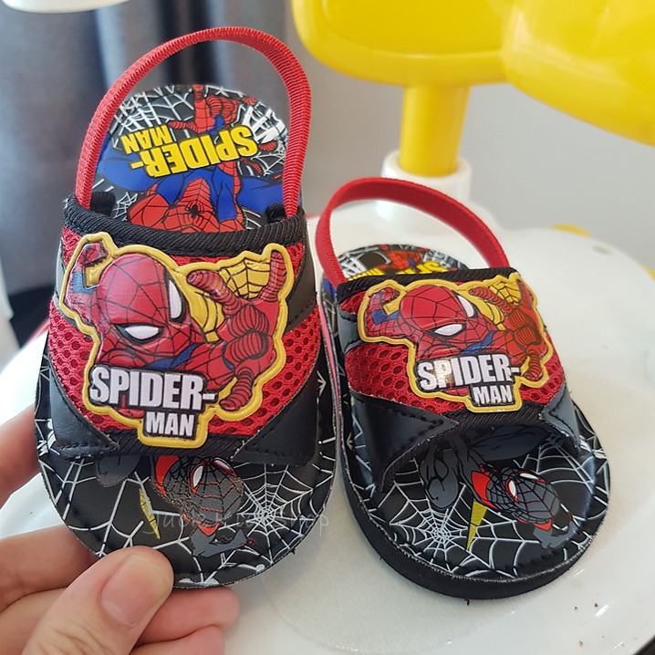 ♠◎✷  รองเท้าแตะเด็ก หัดเดิน รัดส้น Kenta ลาย Spider-man SD55 size 19-22.