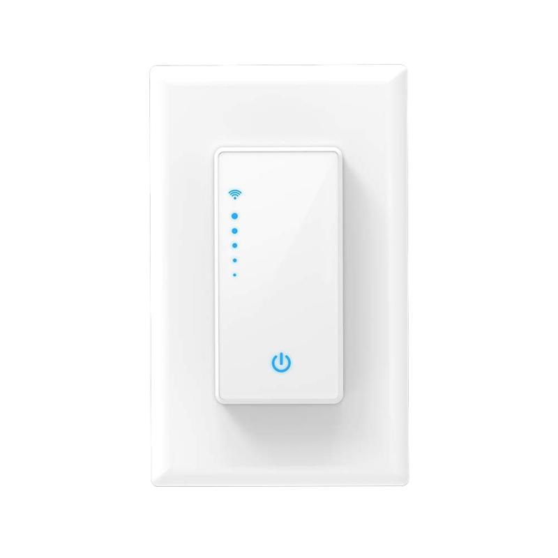 Smart Dimmer Switch, Light Switch Compatible With Alexa, Google Home Assistant [Voice/Remote/Press Control] [Timer Function] Us Plug