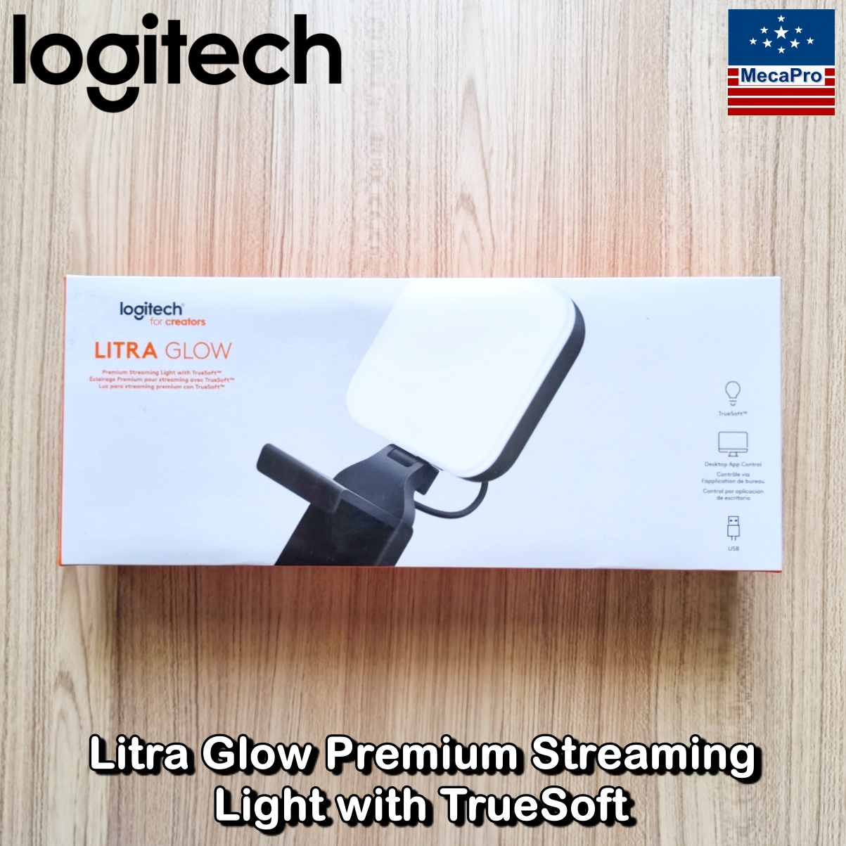 Logitech Litra Glow LED Luz Streaming Premium con TrueSoft