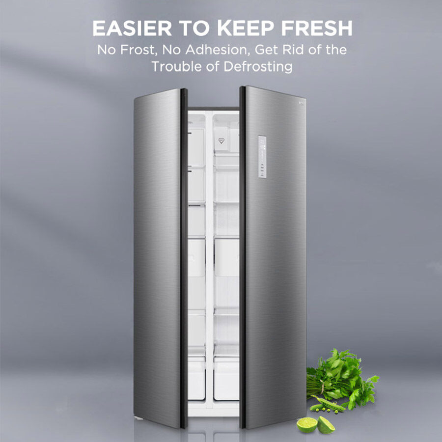 [ผ่อน 0% นาน 10 เดือน] NEW TCL ตู้เย็น Side by Side ระบบ Inverter No frost ขนาด 505L / 17.5Q รุ่น P505SBN พร้อมแผงควบคุมระบบดิจิตอล ประหยัดไฟ ความจุสูง