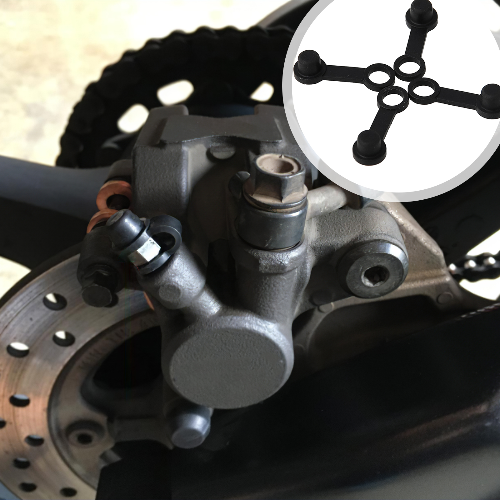 4 Pcs 78mm Brake Caliper Bleeder Screw Cap Pump Dust Cover Dustproof