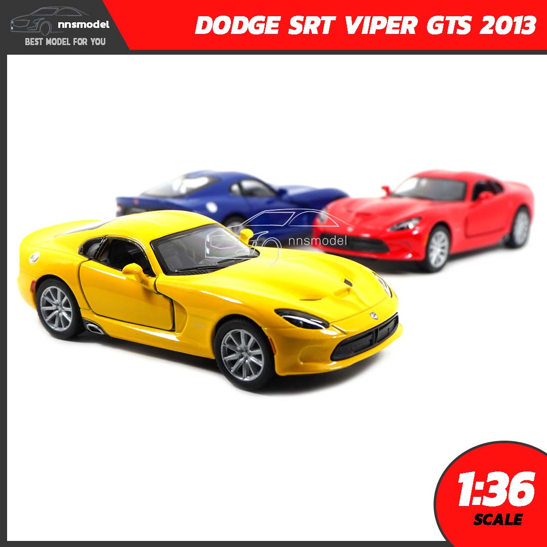 KiNSMART 1:36 Scale Dodge Viper GTR-S Die Cast Model Car - 5 Inch, Pullback Action, Opening Doors