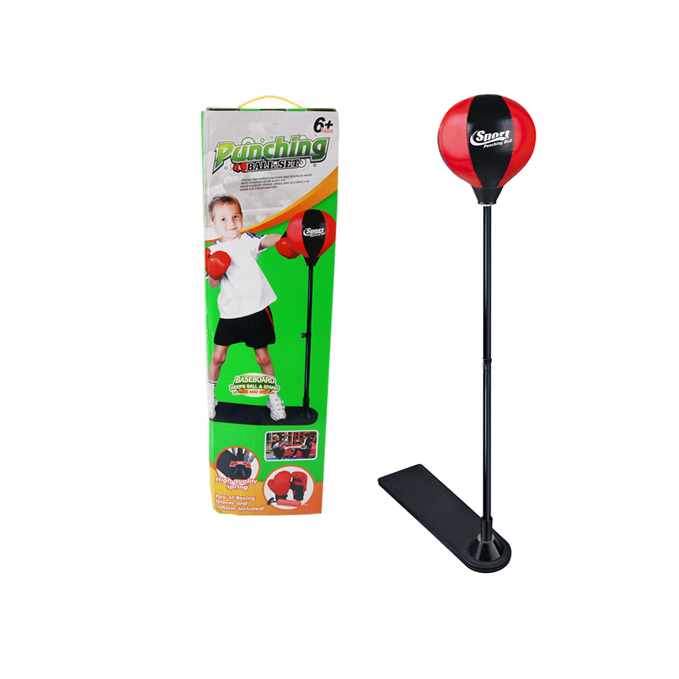 Punching ball อุปกรณ์ฝึกชกบอลสำหรับเด็ก สูง 125 เซนติเมตร มาพร้อมกับถุงมือสีแดงขนาดมาตราฐาน สำหรับเด็ก