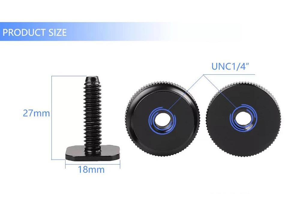 Double Hot shoe connector 1/4 inch camera screw hot shoe boots adapter