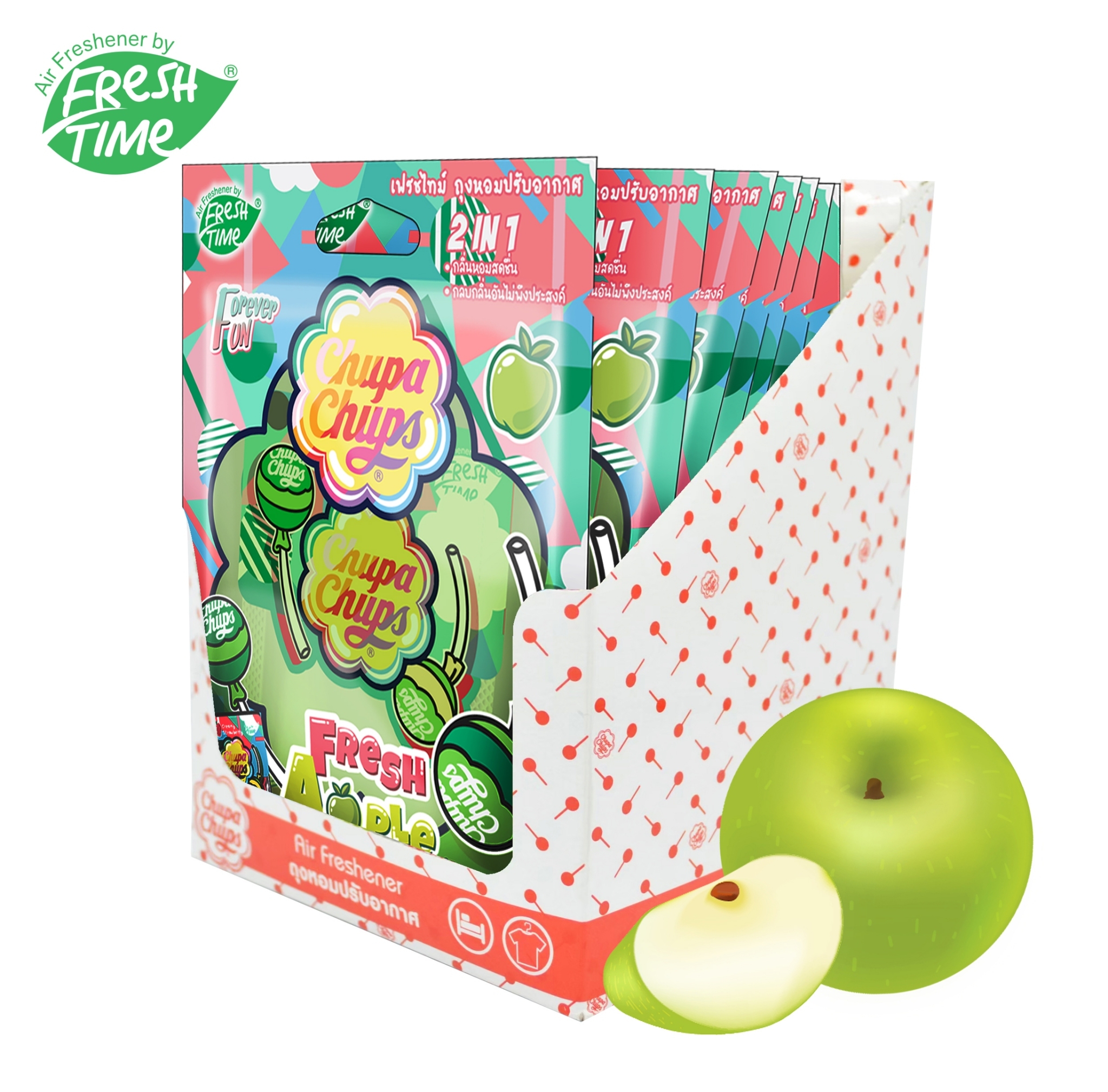 ยกกล่อง12ชิ้น Chupa Chups x FreshTime ถุงหอมปรับอากาศ จะแขวนในรถยนต์ ...