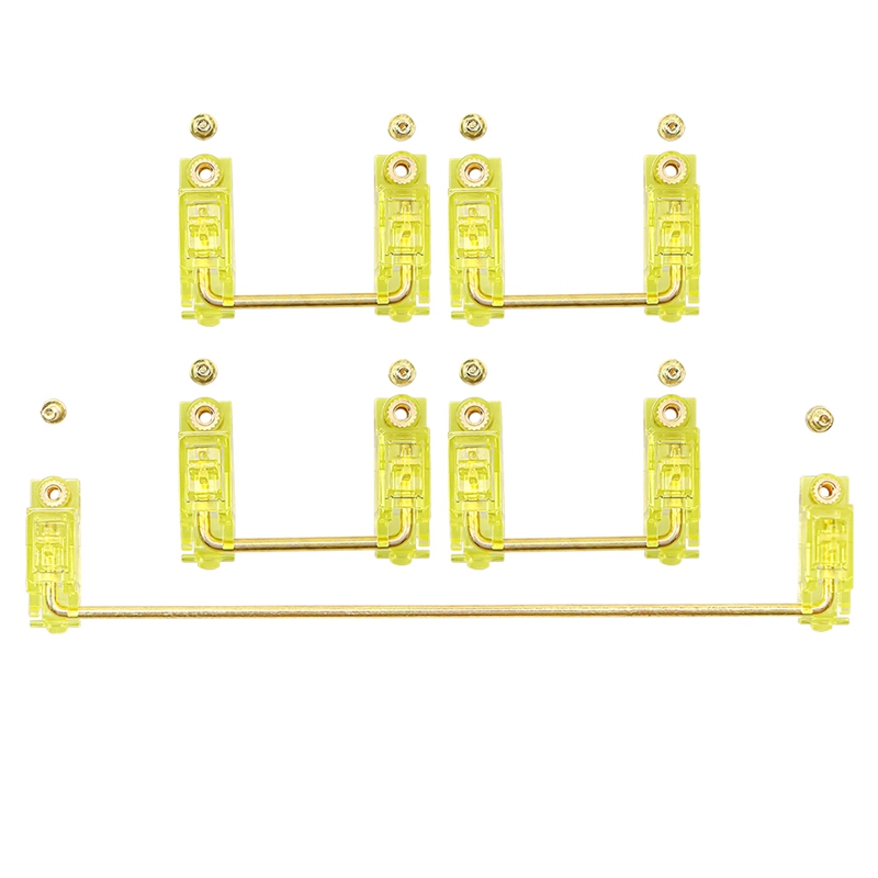 Transparent Yellow Gold Plated Pcb Screw in V2 Stabilizer for Custom Mechanical Keyboard Gh60 Xd64 Xd84 6.25X 2X 7X
