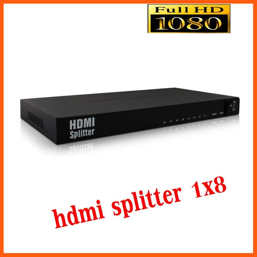 Best Quality hdmi splitter เข้า1ออก8จอ FULL HD 3D 1080p เวอร์ชั่น1.4 อุปกรณ์คอมพิวเตอร์ Computer equipment สายusb สายชาร์ด อุปกรณ์เชื่อมต่อ hdmi Hdmi connector อุปกรณ์อิเล็กทรอนิกส์ Electronic device