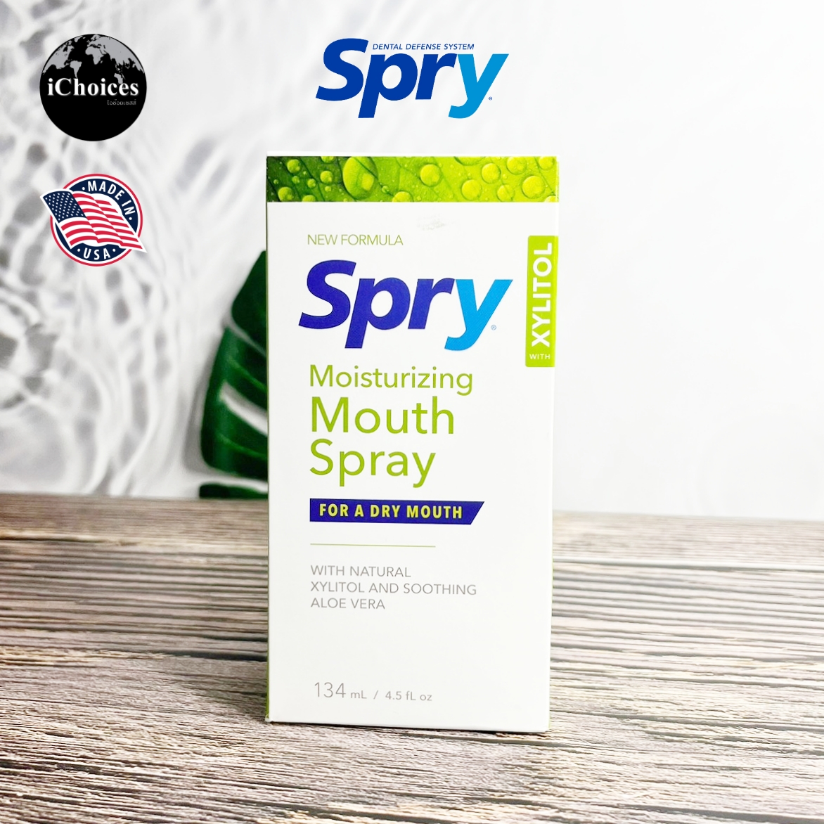 [Spry] Moisturizing Mouth Spray, For A Dry Mouth With Xylitol 134 ml สเปรย์ระงับกลิ่นปาก ทำคอ