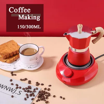 GK1AO Portable Latte Aluminum Moka Percolator Mocha Moka Pot Coffee Maker Percolator Pot Espresso Machine