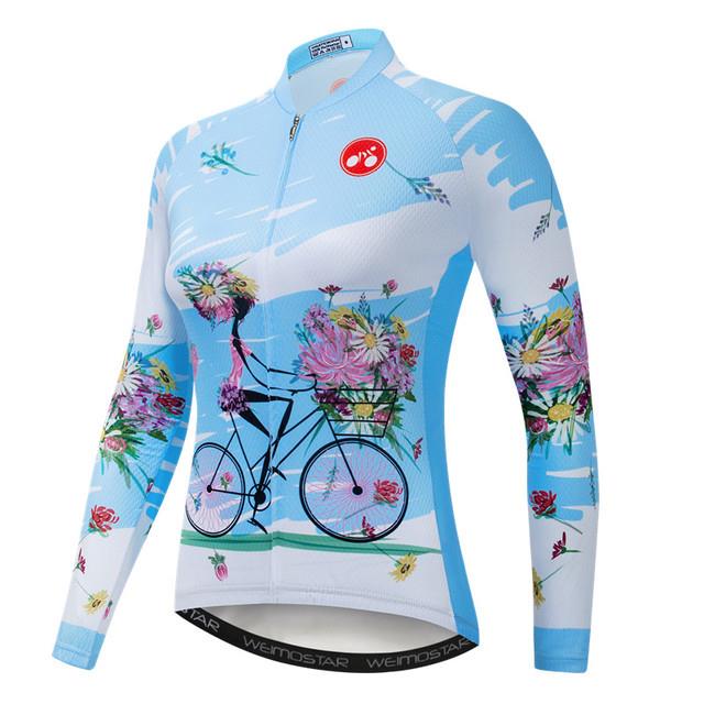 Weimostar Mountain Cycling Jersey Long Sleeve Men Autumn Breathable MTB