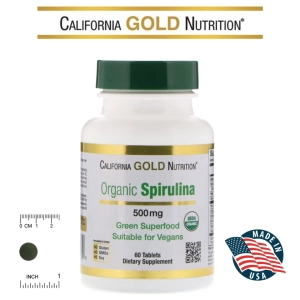 ภาพหน้าปกสินค้าสาหร่ายสไปรูริน่า California Gold Nion, Organic Spir, USDA Certified, 500 mg, 60 Tablets ที่เกี่ยวข้อง